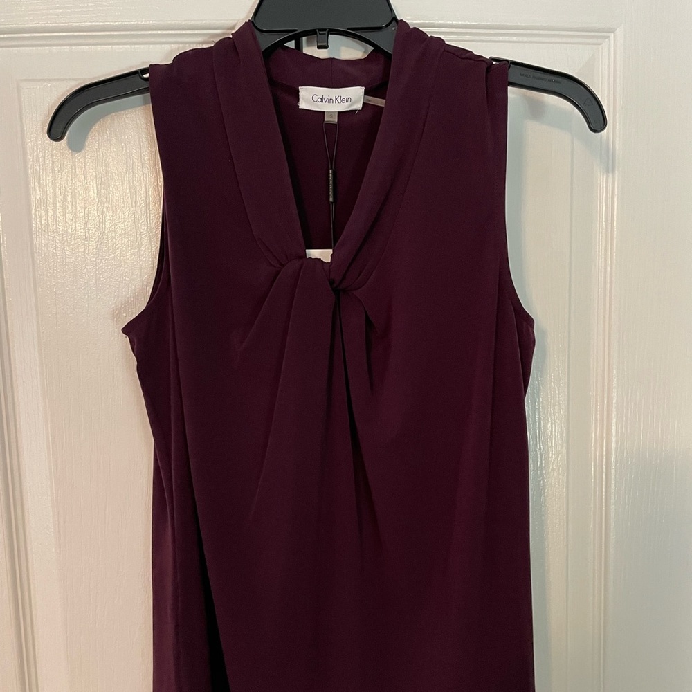 Calvin Klein womens purple small blouse